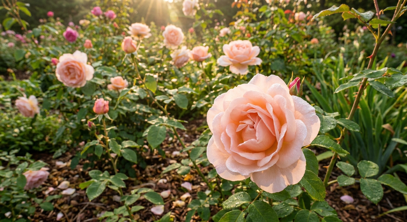 Virgo light pink peach rose print